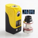 Authentic Asmodus Mini Minikin 50W TC VW Box Mod + Ohmlette Tank Kit - Yellow Black, 5~50W, 1 x 18500, 0.4 Ohm / 0.8 Ohm