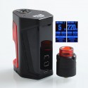 Authentic VandyVape Pulse Dual 220W TC VW Squonk Box Mod + Pulse V2 RDA Kit - Black Red, 5~220W, 7ml, 2 x 18650, 24mm
