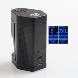 Authentic VandyVape Pulse Dual 220W TC VW Squonk Box Mod - Black, 5~220W, 7ml, 2 x 18650