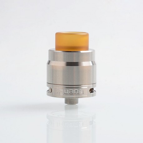 Authentic Ehpro Iguana RDA Rebuildable Dripping Atomizer w/ BF Pin - Silver, Stainless Steel, 24.5mm Diameter