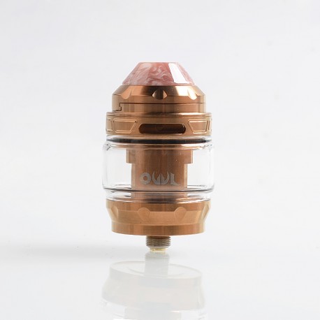 Authentic Advken Owl Sub Ohm Tank Clearomizer - Coffee, Stainless Steel + Pyrex Glass, 4ml, 25mm Diameter