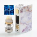 Authentic CoilART LUX 200W TC VW Variable Wattage Box Mod + LUX Mesh Tank Kit - White, 5~200W, 2 x 18650, 5.5ml