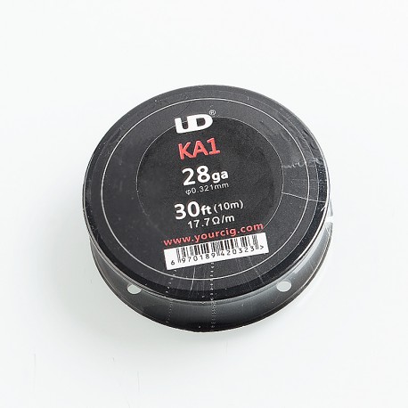 Authentic YouDe UD Kanthal A1 28 AWG Resistance Wire for RBA - 0.32mm Diameter, 10m Length, Resistance (MFG Rated):13.55 Ohm