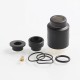 Authentic Acevape Bomb Cat RDA Rebuildable Dripping Atomizer w/ BF Pin - Black, Stainless Steel, 24mm Diameter