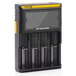 [Ships from Bonded Warehouse] Authenitc Nitecore D4 4-Slot Digital Battery Charger for Ni-MH / Ni-Cd Battery - Black, US Plug