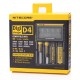 [Ships from Bonded Warehouse] Authenitc Nitecore D4 4-Slot Digital Battery Charger for Ni-MH / Ni-Cd Battery - Black, US Plug