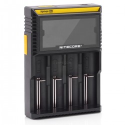 [Ships from Bonded Warehouse] Authenitc Nitecore D4 4-Slot Digital Battery Charger for Ni-MH / Ni-Cd Battery - Black, EU Plug
