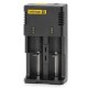 Nitecore i2 2-Slot Smart Battery Charger for Lithium Li-ion Ni-MH Ni-Cd - Black, US Plug