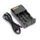 Nitecore i2 2-Slot Smart Battery Charger for Lithium Li-ion Ni-MH Ni-Cd - Black, US Plug