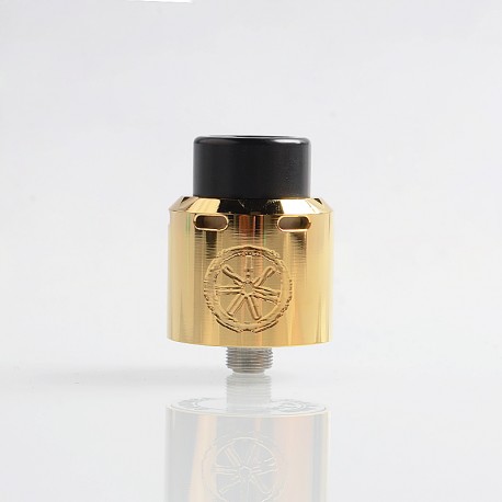 Authentic Asmodus .Blank RDA Rebuildable Dripping Atomizer w/ BF Pin - Gold, Stainless Steel, 24mm Diameter