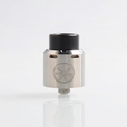 Authentic Asmodus .Blank RDA Rebuildable Dripping Atomizer w/ BF Pin - Silver, Stainless Steel, 24mm Diameter