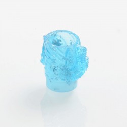 810 Rock Style Drip Tip for Goon / Kennedy / Reload / Battle RDA - Blue, Resin, 21mm