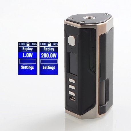 Authentic LostVape Drone 200W DNA250C TC VW Squonk Box Mod - SS Black, 1~200W, 2 x 18650, 8ml, Evolv DNA250C Chip