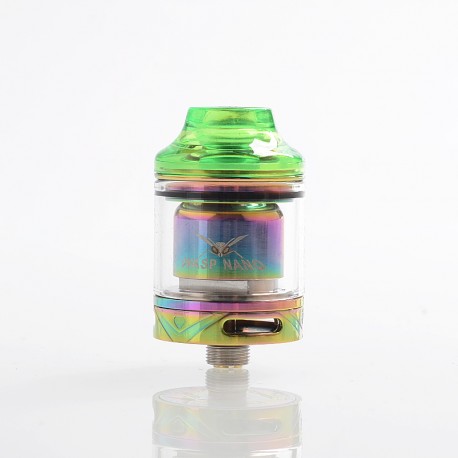 Authentic Oumier Wasp Nano RTA Rebuildable Tank Atomizer - Rainbow, PCTG + Stainless Steel + Glass, 2ml, 23mm Diameter