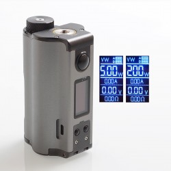[Ships from Bonded Warehouse] Authentic Dovpo Topside Dual 200W TC VW Squonk Box Mod - Gun Metal, 5~200W, 2 x 18650, 10ml