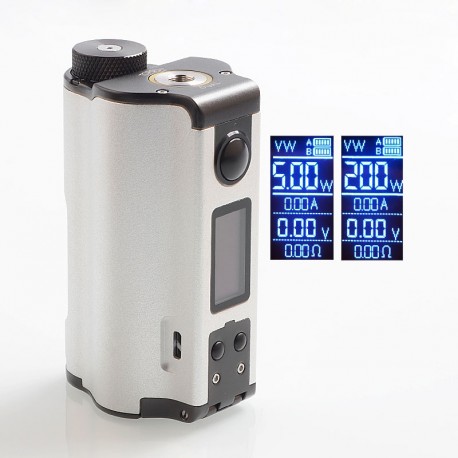 [Ships from Bonded Warehouse] Authentic Dovpo Topside Dual 200W TC VW Squonk Box Mod - Silver, 5~200W, 2 x 18650, 10ml