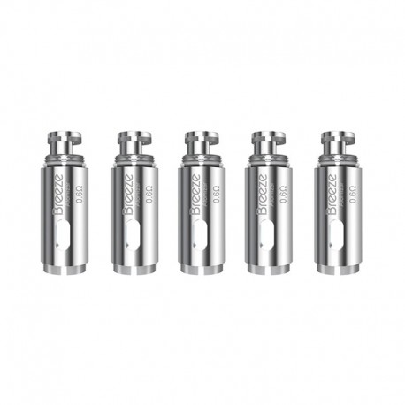 Authentic Aspire Replacement Coil Head for Breeze Starter Kit - 0.6 Ohm (60~100W) (5 PCS)