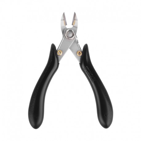 Authentic Wotofo Spring Loaded Flush Cutter Diagonal Pliers for DIY Coil Building - Black, Tungsten Steel + Plastic