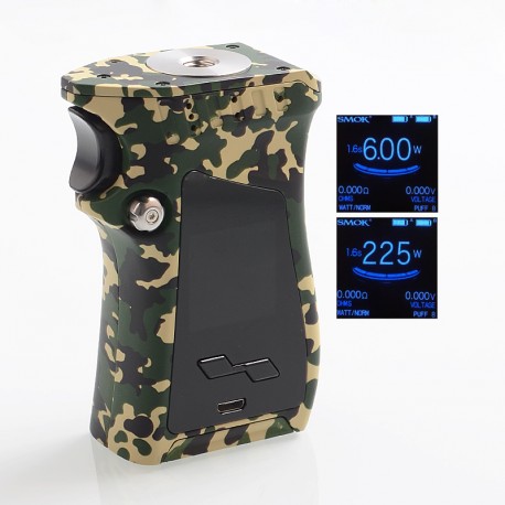 Authentic SMOKTech SMOK Mag 225W TC VW Variable Wattage Mod Right-Handed Edition - Camouflage, 6~225W, 2 x 18650