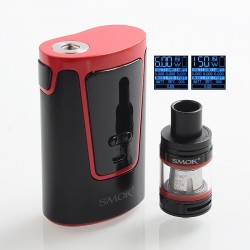 Authentic SMOKTech SMOK G150 150W 4200mAh TC VW Mod + TFV8 Baby Tank Kit EU Edition - Black + Red, 6~150W, 2ml, 0.4 Ohm