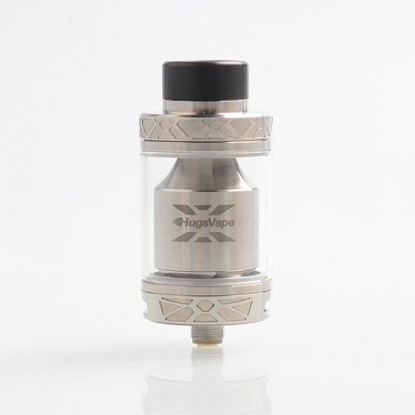 Authentic Hugsvape Ring Lord Mesh RTA Rebuildable Tank Atomizer - Silver, Stainless Steel, 5ml, 26mm Diameter