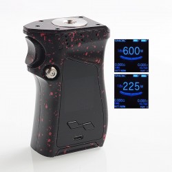 Authentic SMOKTech SMOK Mag 225W TC VW Variable Wattage Mod Right-Handed Edition - Black with Red Spray, 6~225W, 2 x 18650