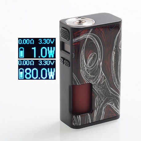 Authentic Wismec Luxotic Surface 80W TC VW Squonk Box Mod - Basketball, 1~80W, 6.5ml, 1 x 18650