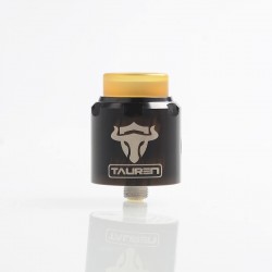 Authentic ThunderHead Creations THC Tauren RDA Rebuildable Dripping Atomizer w/ BF Pin - Black, Stainless Steel, 24mm Diameter