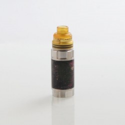 Authentic Ultroner Mini Stick Stabilized Wood Mechanical Mod + Ultroner RDA Kit - Silver + Red, 1 x 18350