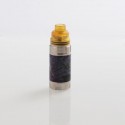 Authentic Ultroner Mini Stick Stabilized Wood Mechanical Mod + Ultroner RDA Kit - Silver + Purple, 1 x 18350