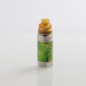 Authentic Ultroner Mini Stick Stabilized Wood Mechanical Mod + Ultroner RDA Kit - Silver + Green, 1 x 18350