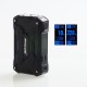 Authentic Rincoe Mechman 228W TC VW Variable Wattage Box Mod - Steel Wing Full Black, 1~228W, 2 x 18650