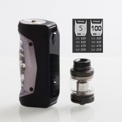 [Ships from Bonded Warehouse] Authentic GeekVape Aegis Solo 100W TC VW Mod + Cerberus Tank Kit - Gun Metal, 5~100W, 1 x 18650