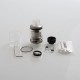 Authentic Oumier Bulk RTA Rebuildable Tank Atomizer - Silver, Stainless Steel, 6.5ml, 28mm Diameter