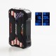 Authentic Rincoe Mechman 228W TC VW Variable Wattage Box Mod - Steel Wing American Flag Black, 1~228W, 2 x 18650