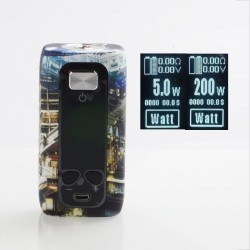 Authentic ThinkVape Thor 200W TC VW Variable Wattage Box Mod - Science, ABS, 5~200W, 2 x 18650