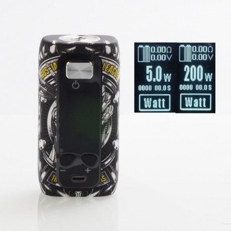 Authentic ThinkVape Thor 200W TC VW Variable Wattage Box Mod - League, ABS, 5~200W, 2 x 18650