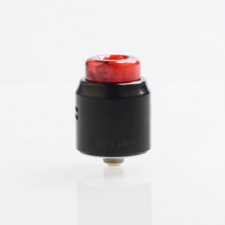 Authentic Wotofo Recurve Dual RDA Rebuildable Dripping Atomizer w/ BF Pin - Black, Stainless Steel, 24mm Diameter