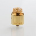 Authentic Wotofo Recurve Dual RDA Rebuildable Dripping Atomizer w/ BF Pin - Gold, Stainless Steel, 24mm Diameter