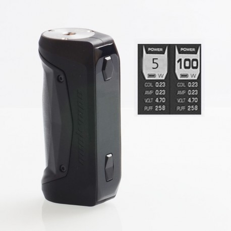 Authentic GeekVape Aegis Solo 100W TC VW Variable Wattage Box Mod - Black, 5~100W, 1 x 18650