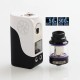 Authentic Asmodus Mini Minikin 50W TC VW Box Mod + Ohmlette Tank Kit - White Black, 5~50W, 1 x 18500, 0.4 Ohm / 0.8 Ohm