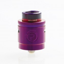 Authentic Hellvape Passage RDA Rebuildable Dripping Atomizer w/ BF Pin - Purple, Stainless Steel, 24mm Diameter