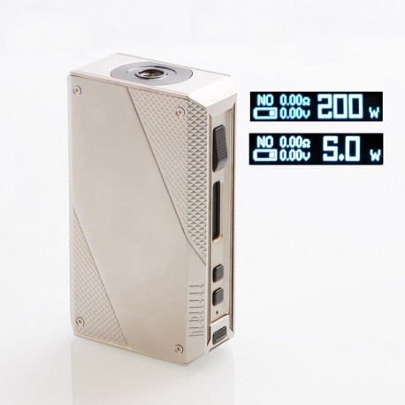 Authentic Ehpro Cold Steel 200 TC VW Variable Wattage Box Mod - Silver + Gun metal,Stainless Steel, 5~200W, 2 x 18650