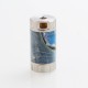 Authentic Ultroner Mini Stick Tube Mechanical Mod - Silver + Blue, SS + Stabilized Wood, 1 x 18350