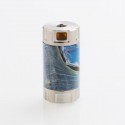 Authentic Ultroner Mini Stick Tube MOSFET Semi-Mechanical Mod - Silver + Blue, SS + Stabilized Wood, 1 x 18350