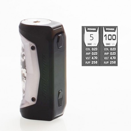 Authentic GeekVape Aegis Solo 100W TC VW Variable Wattage Box Mod - Gun Metal, 5~100W, 1 x 18650