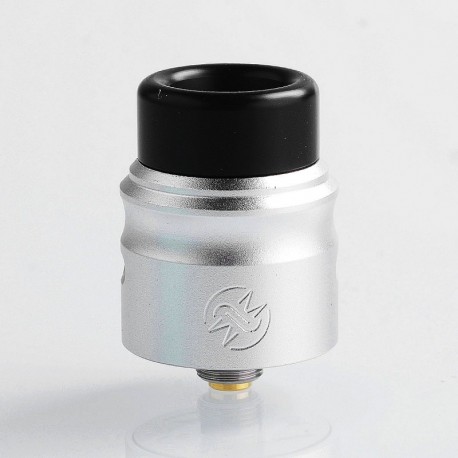 Authentic Wotofo Nudge RDA Rebuildable Dripping Atomizer w/ BF Pin - Silver, Aluminum + 316 Stainless Steel, 22mm Diameter