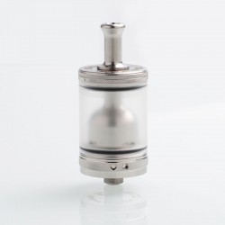 TF Taifun GTR Style MTL RTA Rebuildable Tank Atomizer - Silver, 316 Stainless Steel + PC, 4.0ml, 23mm Diameter