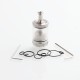TF Taifun GTR Style MTL RTA Rebuildable Tank Atomizer - Silver, 316 Stainless Steel + PC, 4.0ml, 23mm Diameter