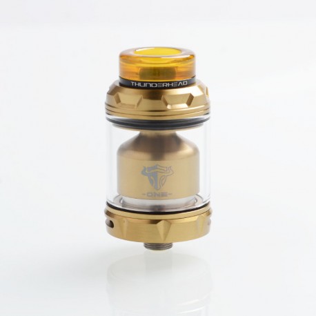 Authentic ThunderHead Creations Tauren One RTA Rebuildable Tank Atomizer - Gold, 2.0 / 4.5ml, 24mm Diameter